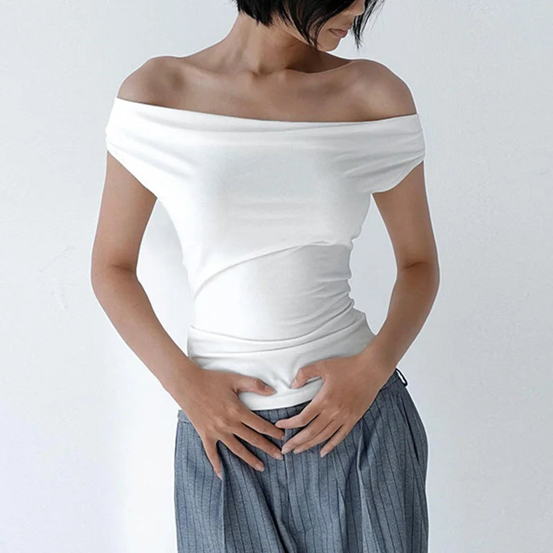 Sha Short Sleeve Top Off Shoulder