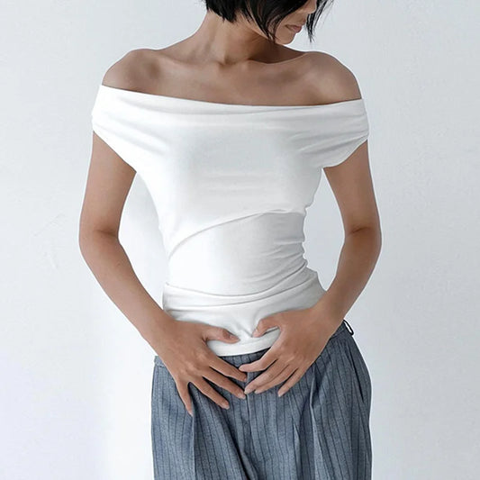Sha Short Sleeve Top Off Shoulder