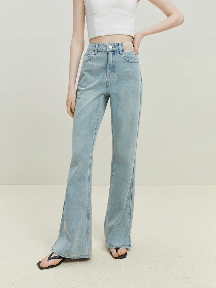 Nelly Light Blue High Waist Straight Leg  Jeans