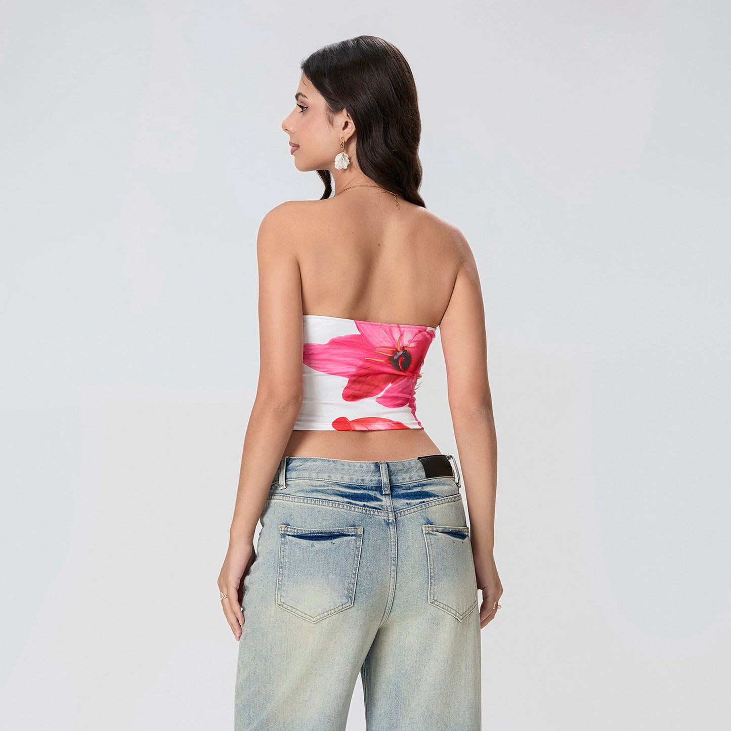 Molly Flower Print Tube Tops