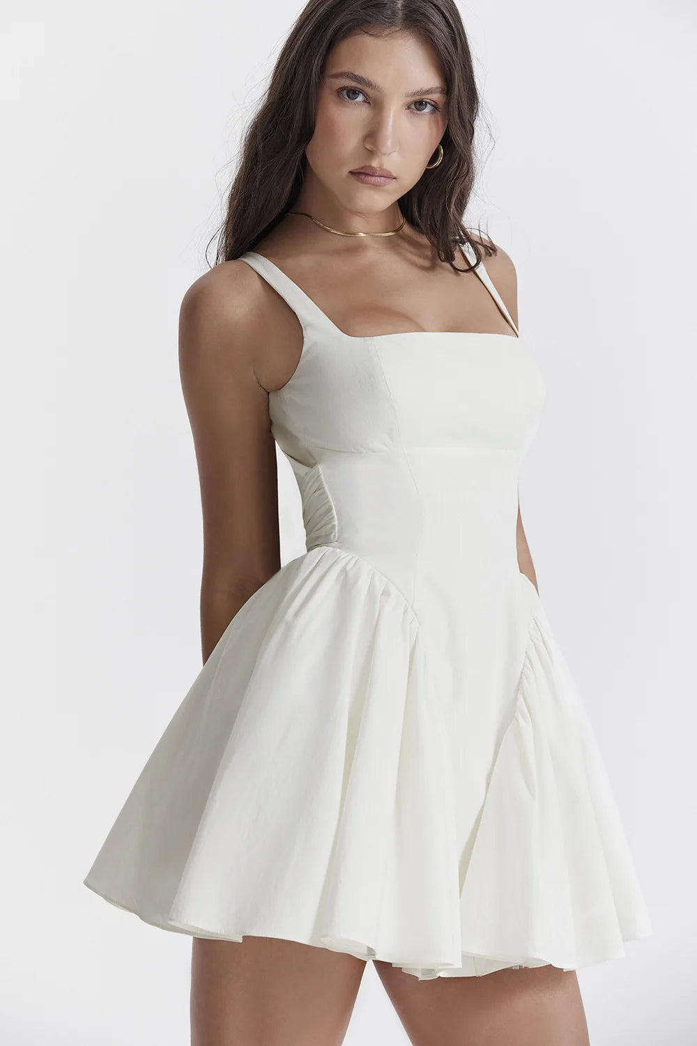Aura Elegant Sleeveless Backless Bow Mini