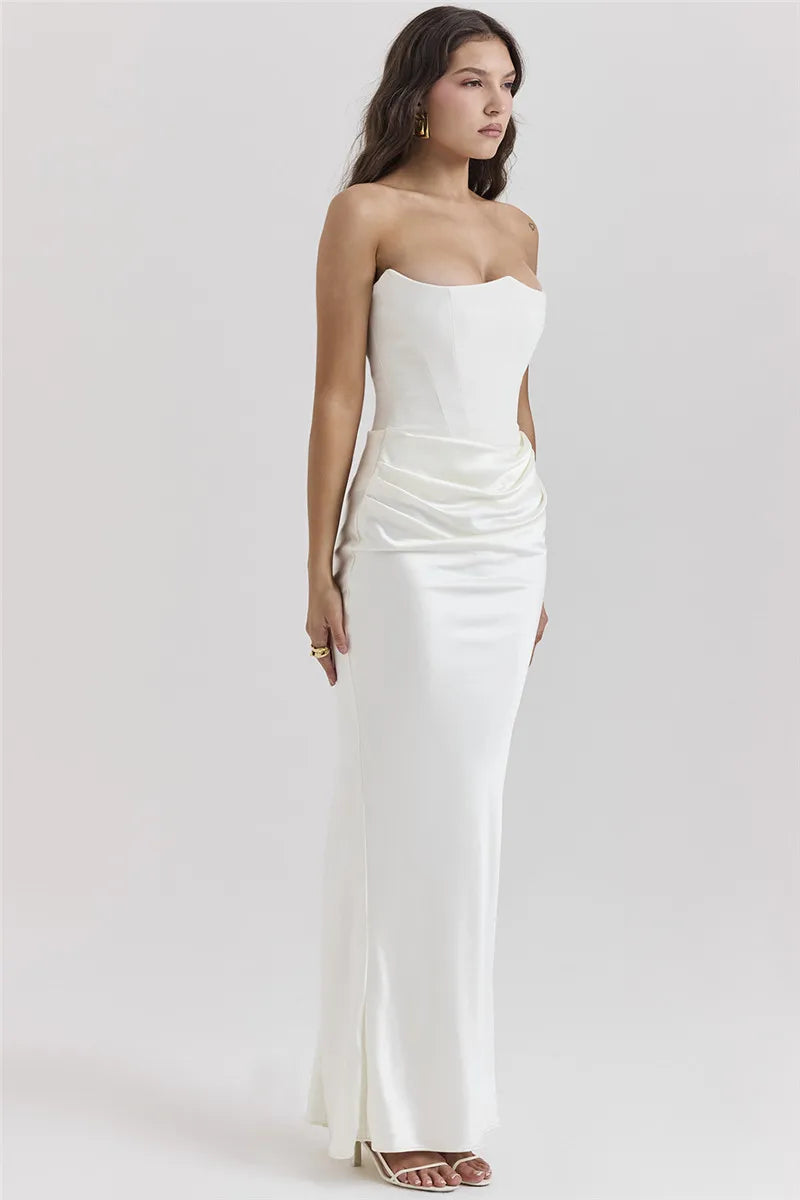 Sam Strapless BC Off-shoulder Sleeveless Backless Long Dress