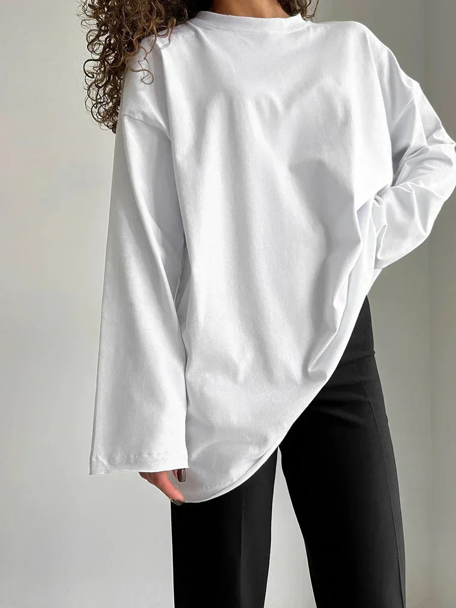 BC  Cotton Long Sleeve Loose Tops Shirts