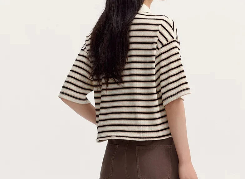 BC Polo Short-Length Loose-Fit Vintage Top