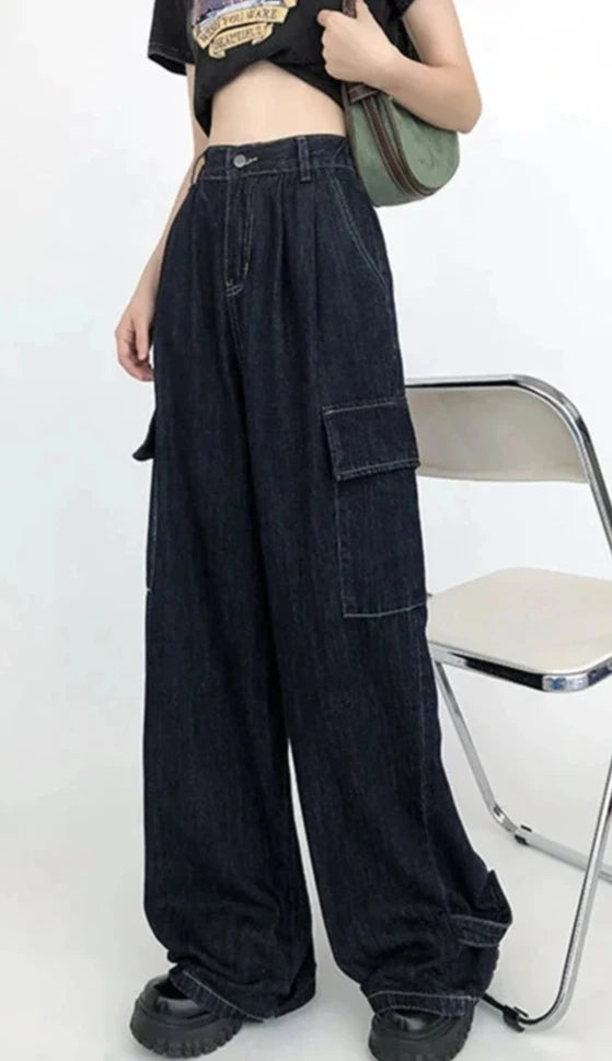 Y2K BG Cargo Baggy Oversize Casual Wide Leg Vintage Demin