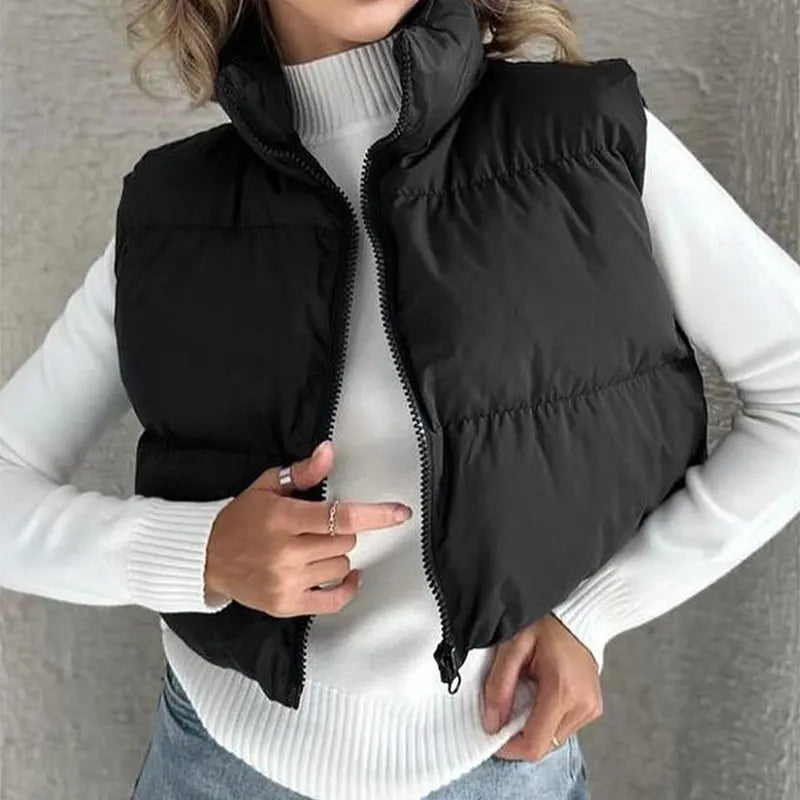 BC Sleeveless Jacket Turtleneck Versatile