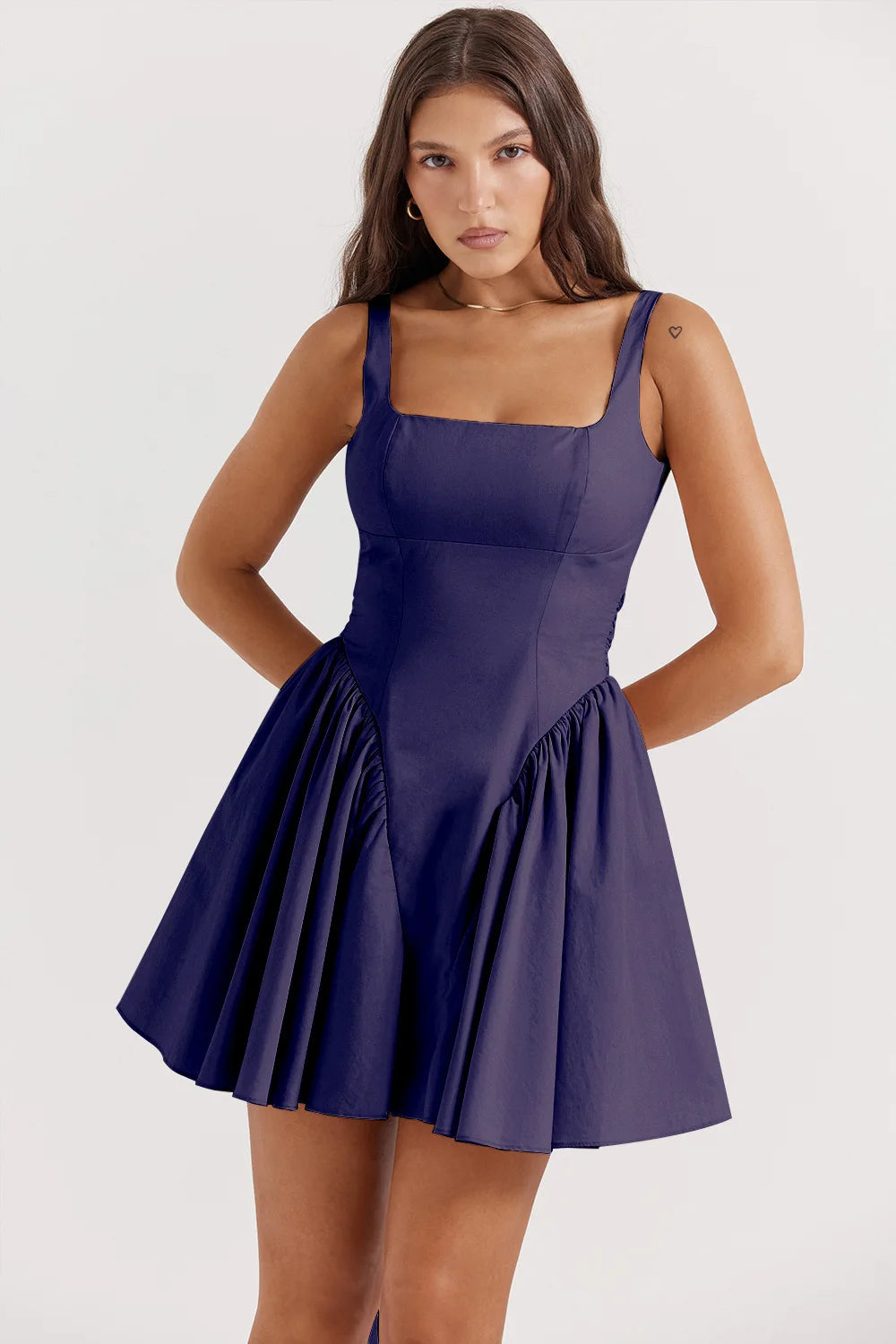 Aura Elegant Sleeveless Backless Bow Mini