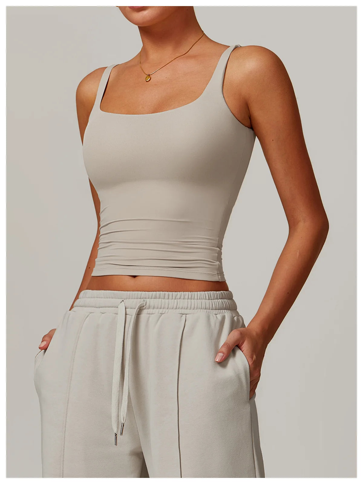 BC  Elastic Built In Bra Tank Top