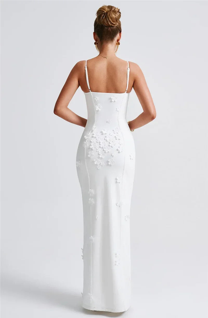 BC Maxi Dress  Off-shoulder Backless Thigh High Split