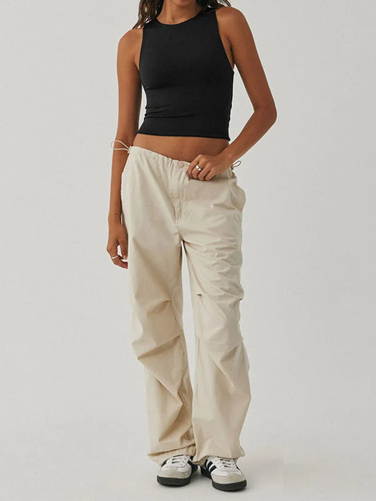 Amira Sleeveless Tight Bottomed Shirt With Round Neck Racerback Top