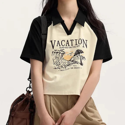 TP Polo Short Length Regular Shoulder Letter Print