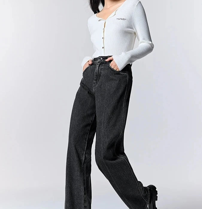 Retro LB Warm Fleece Wide Leg Pants