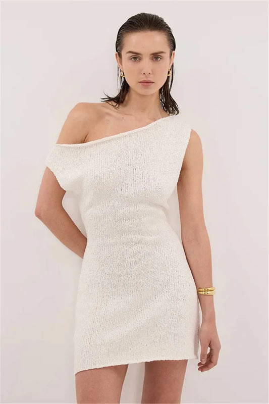 Nova Off Shoulder Mini Knitted Dress