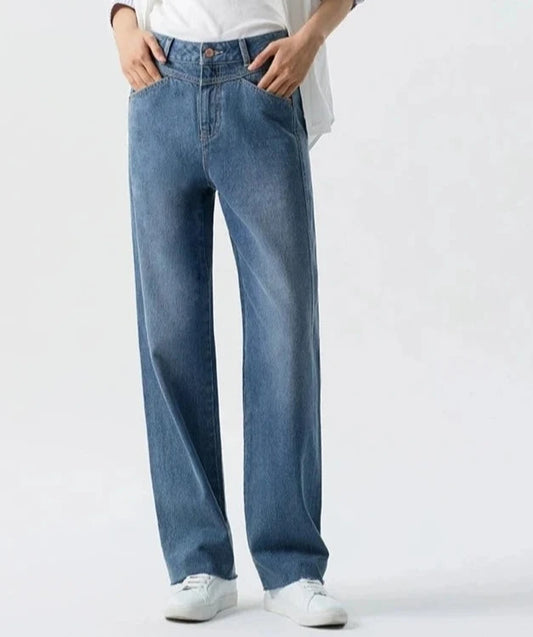 Sassy Raw Edge Straight Pants