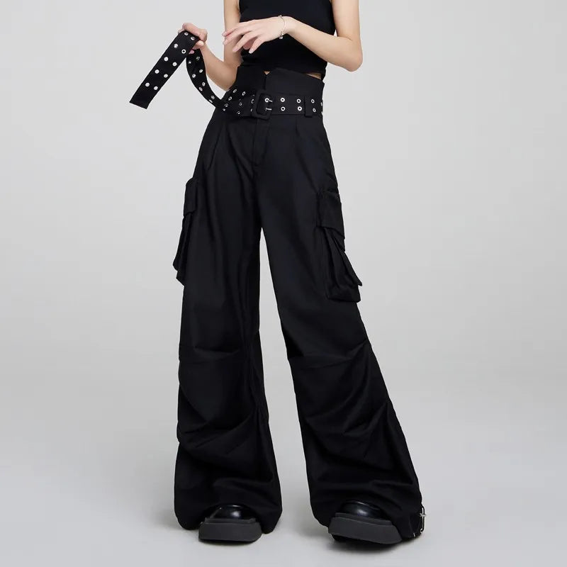 Y2K Vintage Cargo Pants High Wide Leg