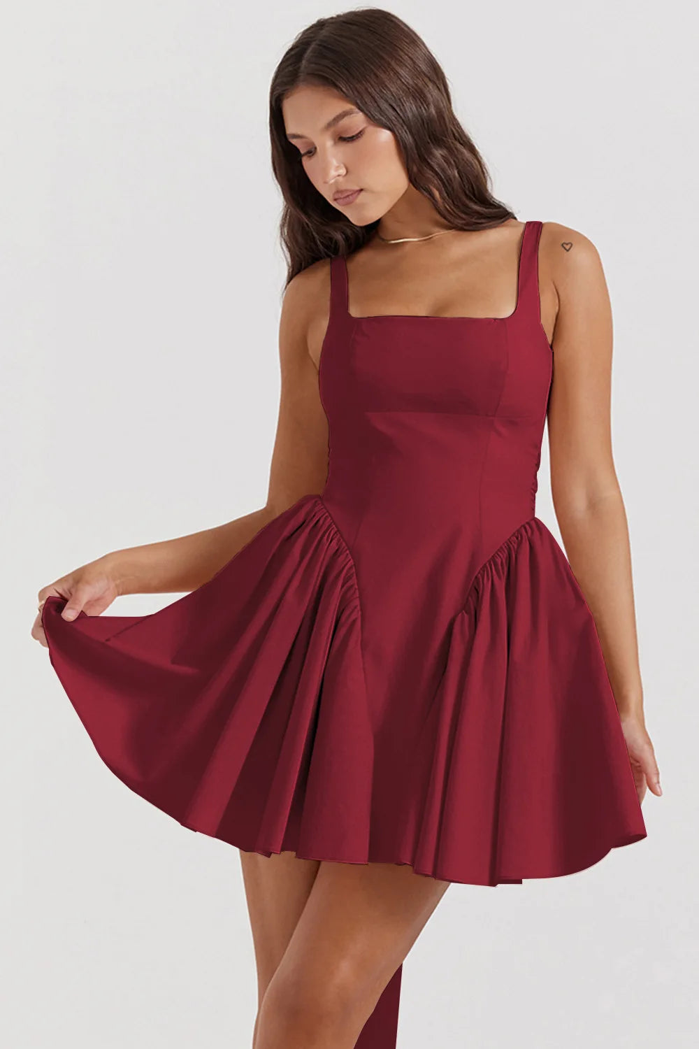 Aura Elegant Sleeveless Backless Bow Mini
