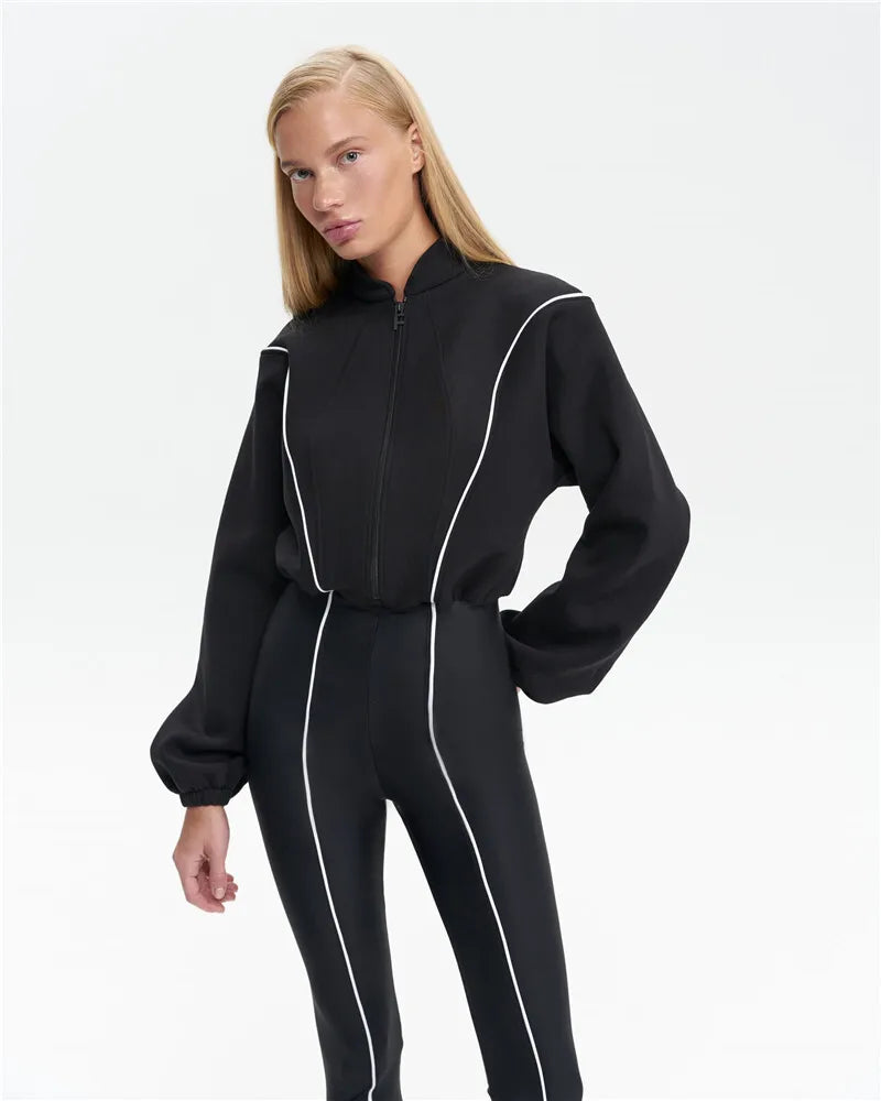 Moz Long Sleeve Jumpsuit Rompers Turtleneck