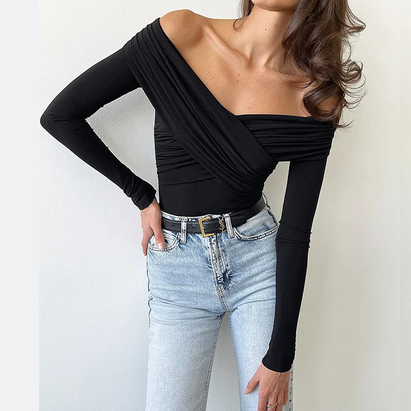 Backless Corset Crossed Bodysuits Long Sleeves Knitted Rompers