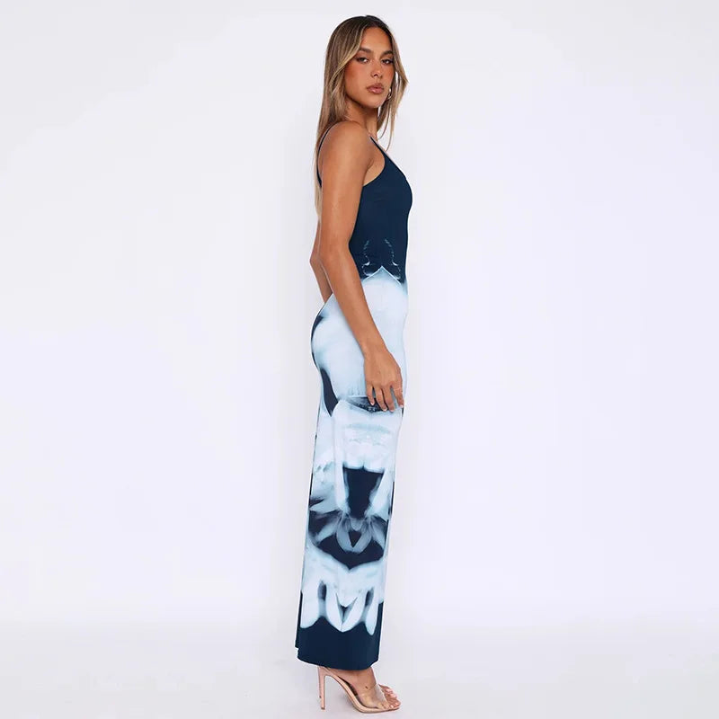 Bloom Print Maxi Floral Dress