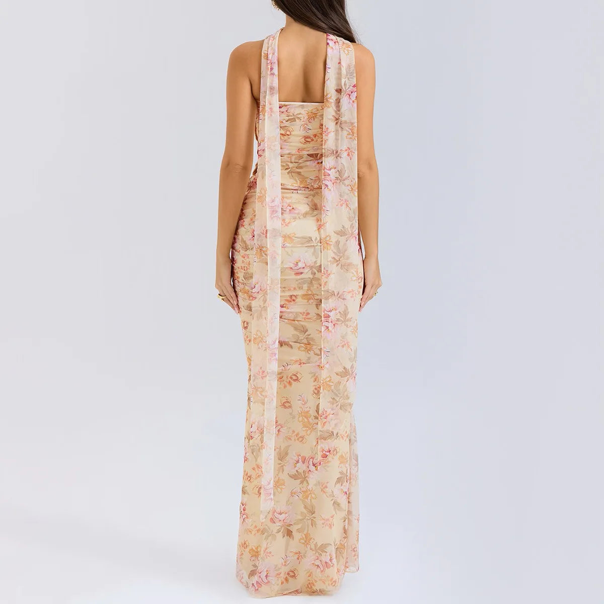 Suninheart Elegant 2 Pieces Dress Set with Scarf