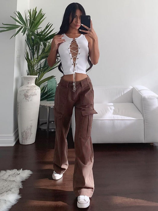 Vintage Straight Cargo Denim